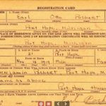 WWII Draft Registration Card DSS Form 1